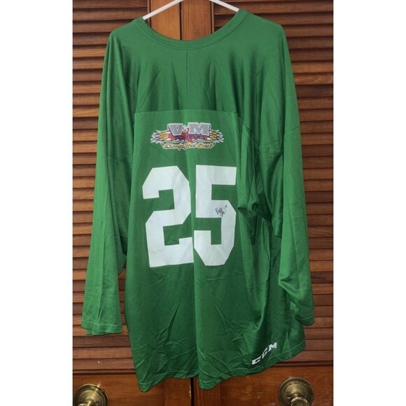 Reading Royals ECHL Green Practice jersey CCM Autograpghed by #25 XXL 2XL - Picture 5 of 5